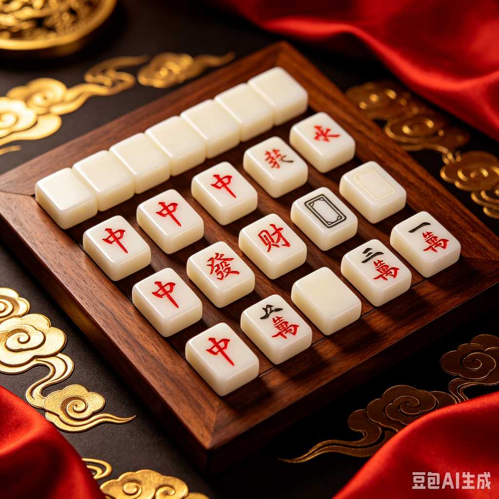 artistic mahjong tiles set